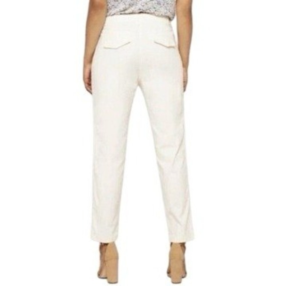 PISTOLA Womens‎ 33 High Rise Cropped Straight Leg Utility Pant in Ecru - Picture 2 of 15